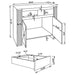 Maya 2-drawer Mirrored Storage Accent Cabinet Silver