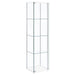 Bellatrix 4-shelf Clear Glass Curio Cabinet White