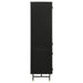 Santiago 4-door Metal Tall Storage Cabinet Matte Black