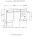 Keaton 3-door Marble Top Herringbone Accent Cabinet Natural