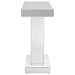 Crocus Rectangular Mirrored Entryway Console Table Silver