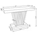 Crocus Rectangular Mirrored Entryway Console Table Silver