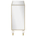 Astilbe 2-door Mirrored Accent Cabinet Silver and Champagne