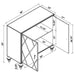 Astilbe 2-door Mirrored Accent Cabinet Silver and Champagne