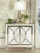 Lupin 2-door Mirrored Storage Accent Cabinet Champagne