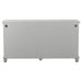 Melanie 4-door Wood Trellis Accent Cabinet Distressed White