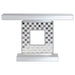 Claire Checkerboard Square Base Console Table Silver