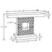 Claire Checkerboard Square Base Console Table Silver