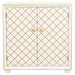 Belinda 2-door Storage Accent Cabinet White and Gold