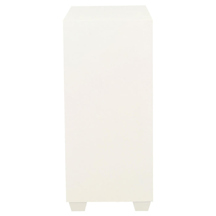 Belinda 2-door Storage Accent Cabinet White and Gold