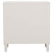 Clarkia Accent Cabinet with Floral Carved Door White