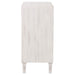 Clarkia Accent Cabinet with Floral Carved Door White