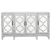 Mckellen 4-door Wood Trellis Accent Cabinet Distressed White