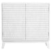 Gambon 2-door Wood Honeycomb Pattern Accent Cabinet White