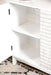 Gambon 2-door Wood Honeycomb Pattern Accent Cabinet White
