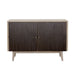 Ixora 2-door Wood Accent Cabinet White Washed and Black