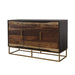 Zara 2-door 57-inch Wood Accent Storage Cabinet Black Walnut