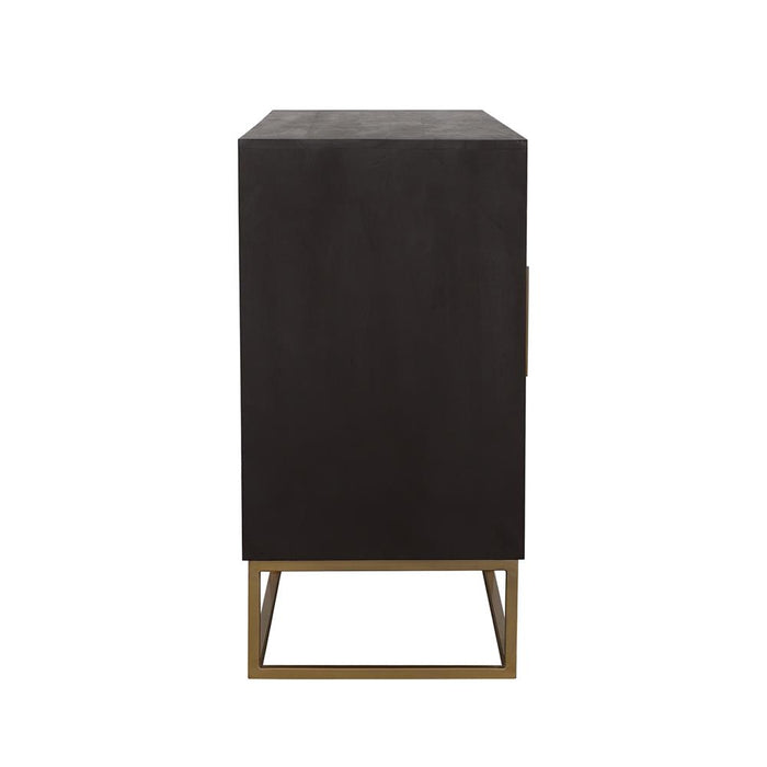 Zara 2-door 57-inch Wood Accent Storage Cabinet Black Walnut