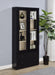Hawthorne 4-shelf Glass Door Cabinet with Drawers Black
