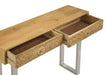 Draco 2-drawer Console Table Hand Carved Details Natural
