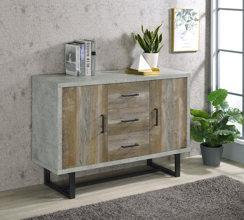 Abelardo 3-drawer Engineered Wood Cabinet Weathered Oak