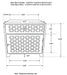 August 1-drawer Trellis Pattern Storage Cabinet White Washed