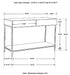 Rubeus 2-drawer Wood Entryway Console Table White Washed