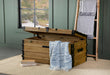Simmons Wood Storage Trunk Natural and Black