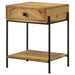 Declan 1-drawer Wood Accent Side Table Natural Mango