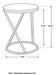 Malthe Round Marble Top Accent Side White and Antique Gold