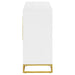 Elsa 2-door Wood Storage Accent Cabinet White and Gold