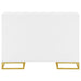 Elsa 2-door Wood Storage Accent Cabinet White and Gold