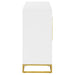 Elsa 2-door Wood Storage Accent Cabinet White and Gold