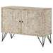 Eileen 2-door Wood Storage Accent Cabinet White Washed