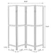 Mattison 4-Panel Room Divider Folding Shoji Screen White