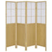 Edwards 4-Panel Room Divider Folding Shoji Screen Natural