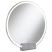 Jocelyn Round LED Vanity Mirror White Marble Base Chrome