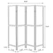 Deepika 4-Panel Room Divider Folding Screen Rustic Tobacco