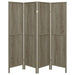 Deepika 4-Panel Room Divider Folding Screen Grey Driftwood
