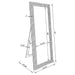 Mckay 24 x 63 Inch Acrylic Frame Standing Mirror Smokey Grey