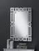 Jackie 32 x 47 Inch Acrylic Crystal Frame Wall Mirror Silver