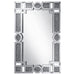 Jackie 32 x 47 Inch Acrylic Crystal Frame Wall Mirror Silver