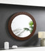 Dexter 40 x 40 Inch Round Reeding Frame Wall Mirror Brown