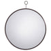 Gwyneth 30 x 35 Inch Round Wall Mirror Black Nickel