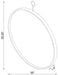 Gwyneth 30 x 35 Inch Round Wall Mirror Black Nickel
