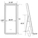 Glendora LED Standing Mirror with Bluetooth Speaker Black