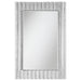 Aideen 32 x 47 Inch Acrylic Crystal Wall Mirror Silver
