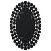 Colleen 31 x 47 Inch Oval Wall Mirror Crystal Flowers Silver