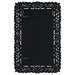 Cecily 32 x 47 Inch Leaf Border Crystal Wall Mirror Silver