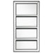 Oriel 24 x 47 Inch Rectangular 3-Shelf Wall Mirror Silver